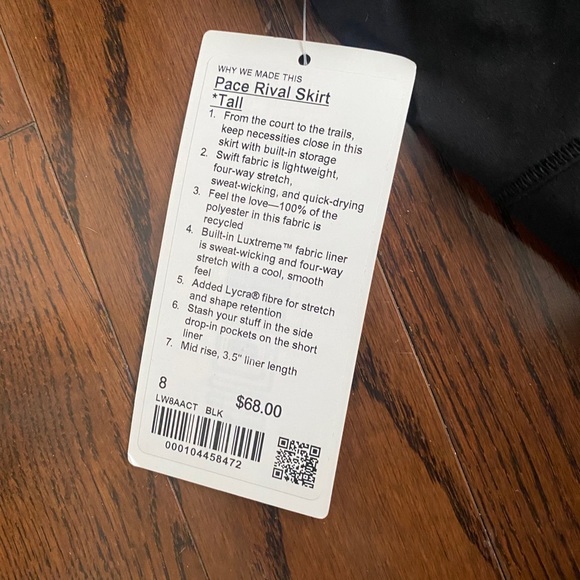 Lululemon pace rival skirt - NWT - tall - Picture 2 of 3